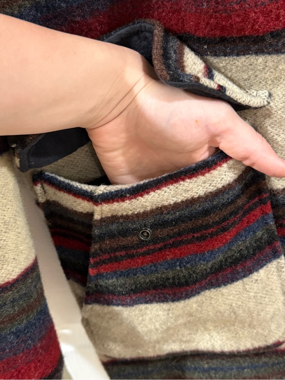 Vintage Woolrich Southwestern Wool Blanket Coat Jacket Men’s Small USA Made - Picture 5 of 9